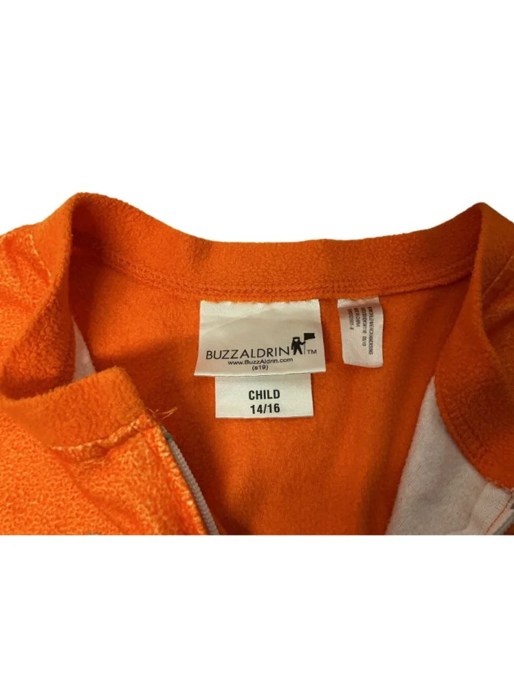 Buzz Aldrin Official NASA Orange Astronaut Pajama Costume Child Size 14/16